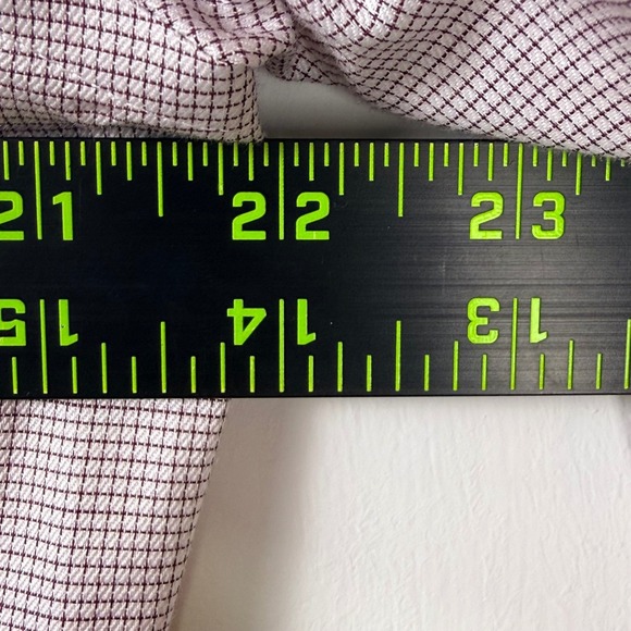 Brooks Brothers Milano Non Iron Dress Shirt Mens 16 L Maroon Check Button Down - Picture 7 of 8